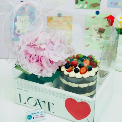 Set Bánh kem và Hoa