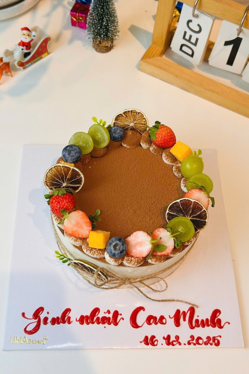 Bánh kem Tiramisu tròn mẫu 1