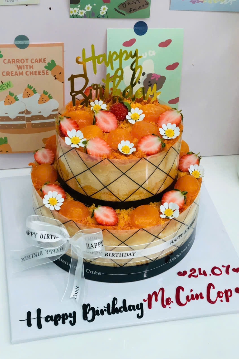 Bánh bông lan trứng muối 2 tầng