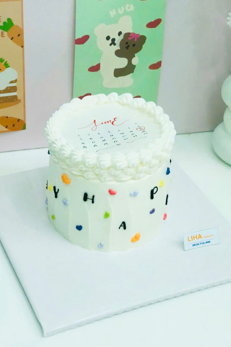 Bánh kem đốt tròn mẫu 1