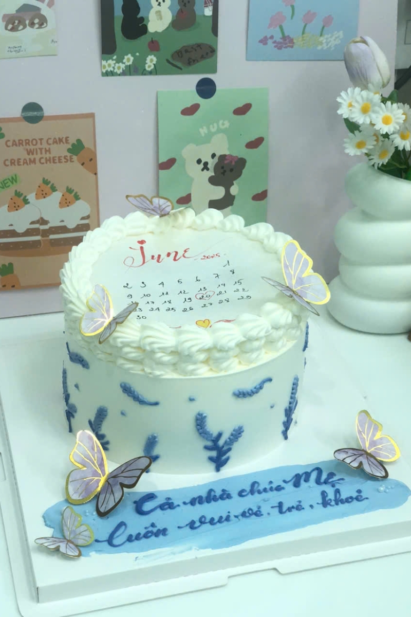 Bánh kem đốt tròn mẫu 2