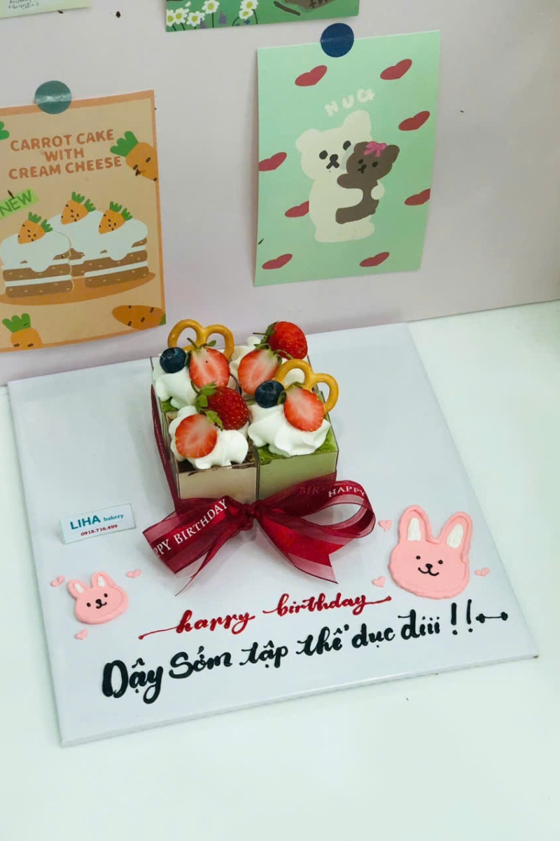 Set bánh 4 tira mini trang trí