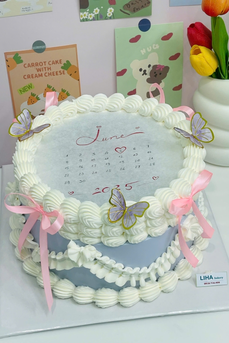 Bánh kem đốt tròn mẫu 6