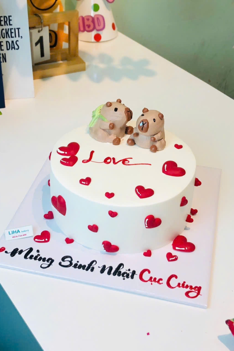 Mẫu capybara size 20 - nhân chocolate