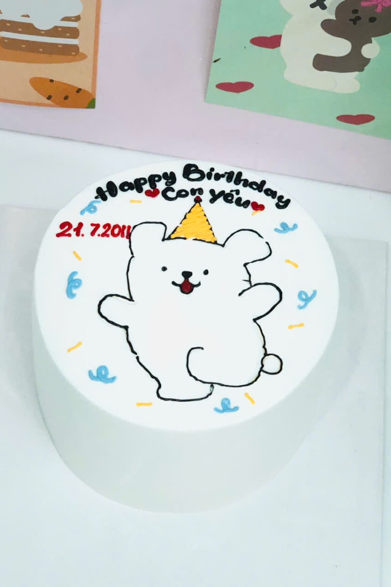 Mẫu bánh bé gái mẫu tròn 1