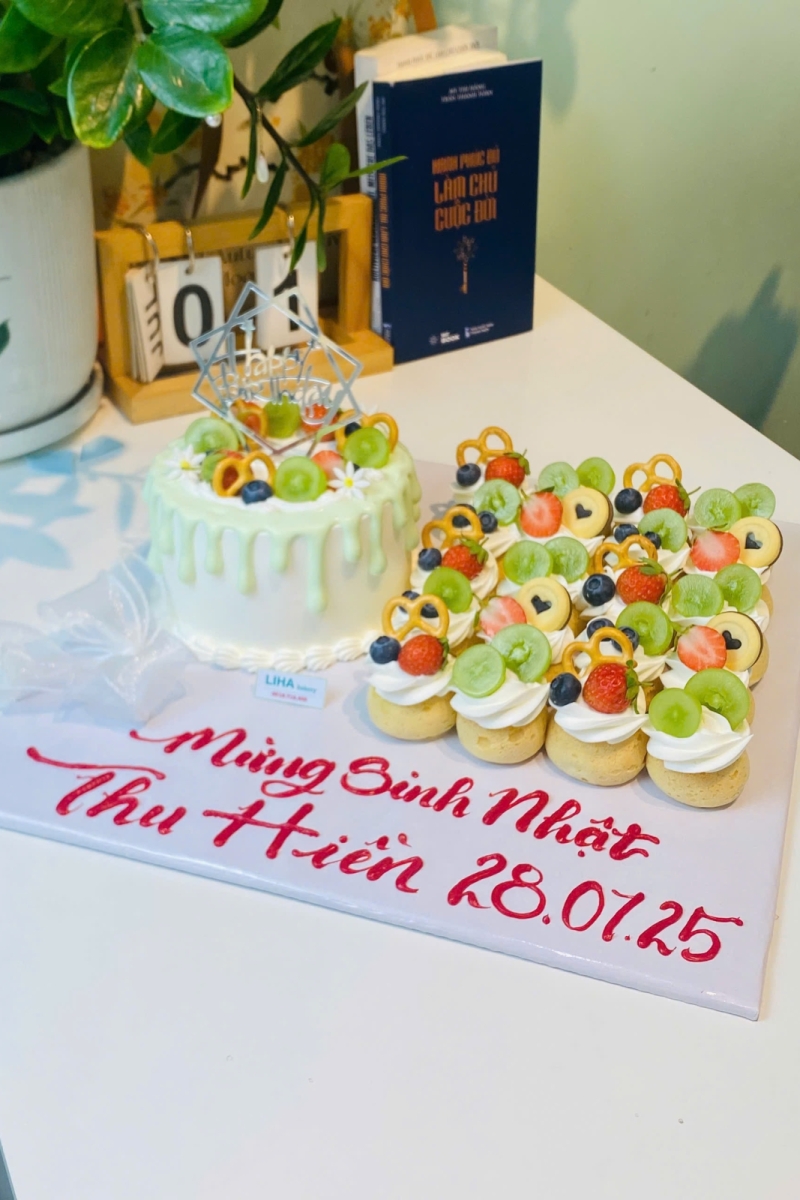 Set bánh kem 14 và 20 su dai trang trí