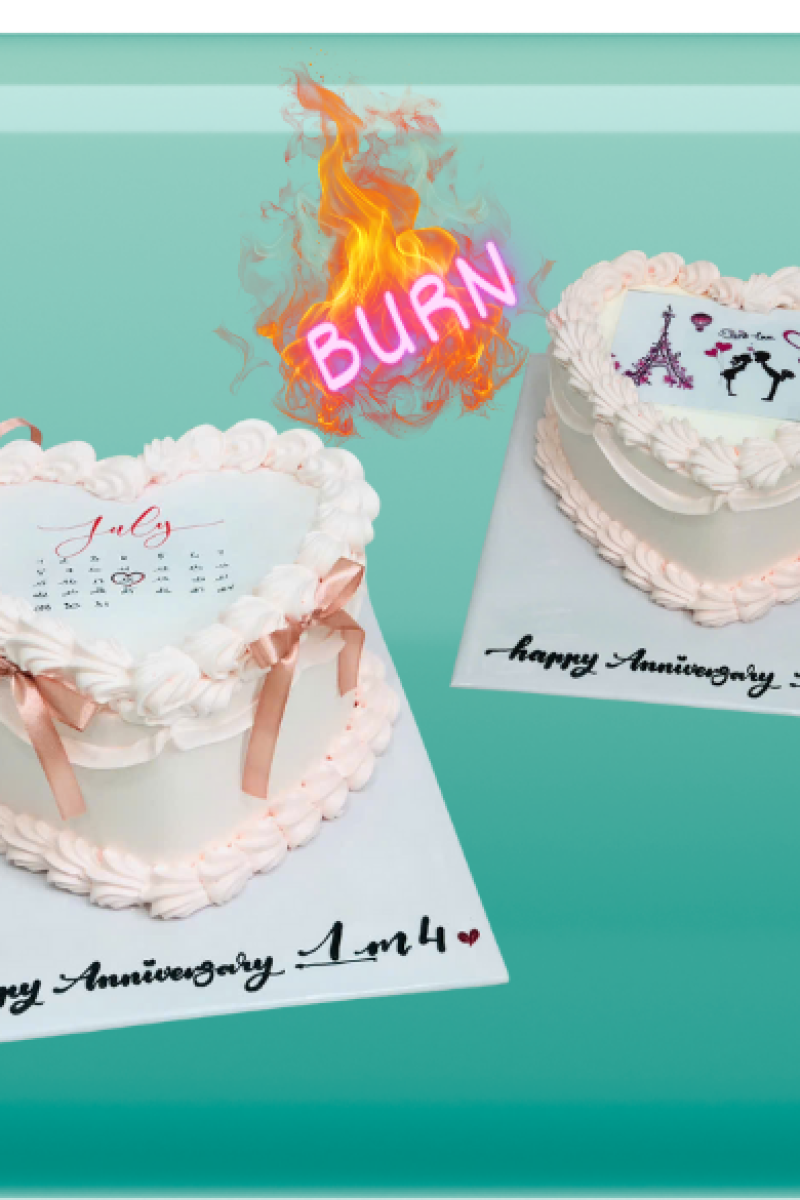 Bánh kem đốt hình in