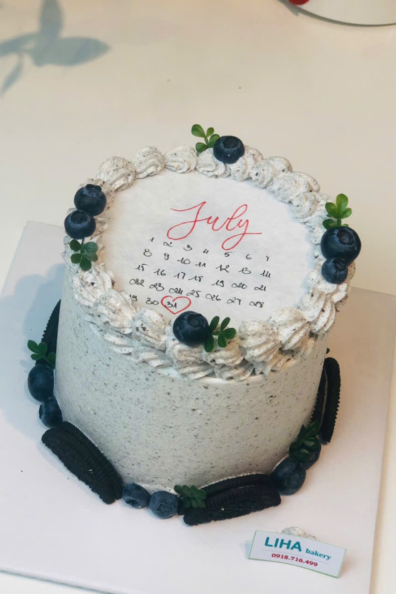 Bánh kem đốt tròn mẫu 9