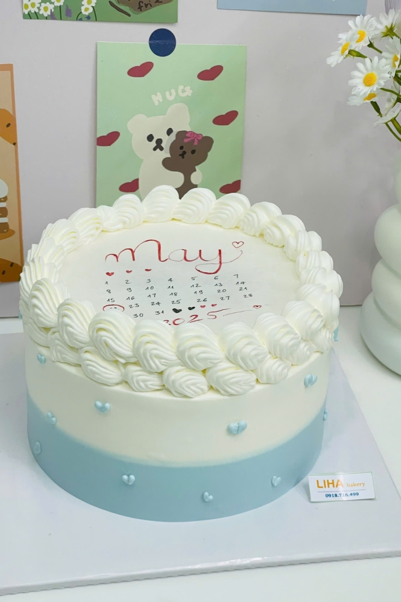 Bánh kem đốt tròn mẫu 8