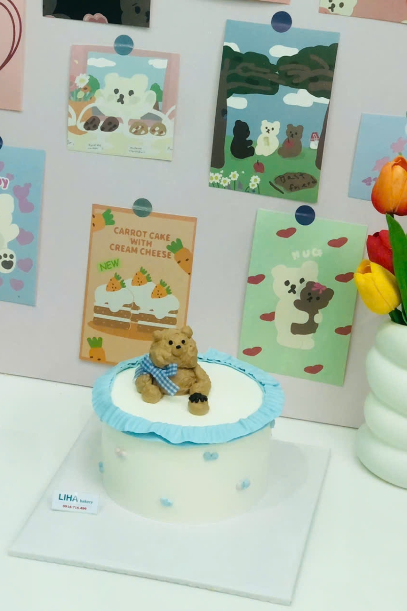 Bánh kem mẫu gấu cute