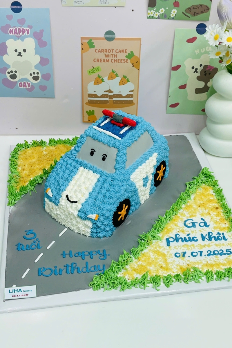 Bánh kem mẫu xe cảnh sát