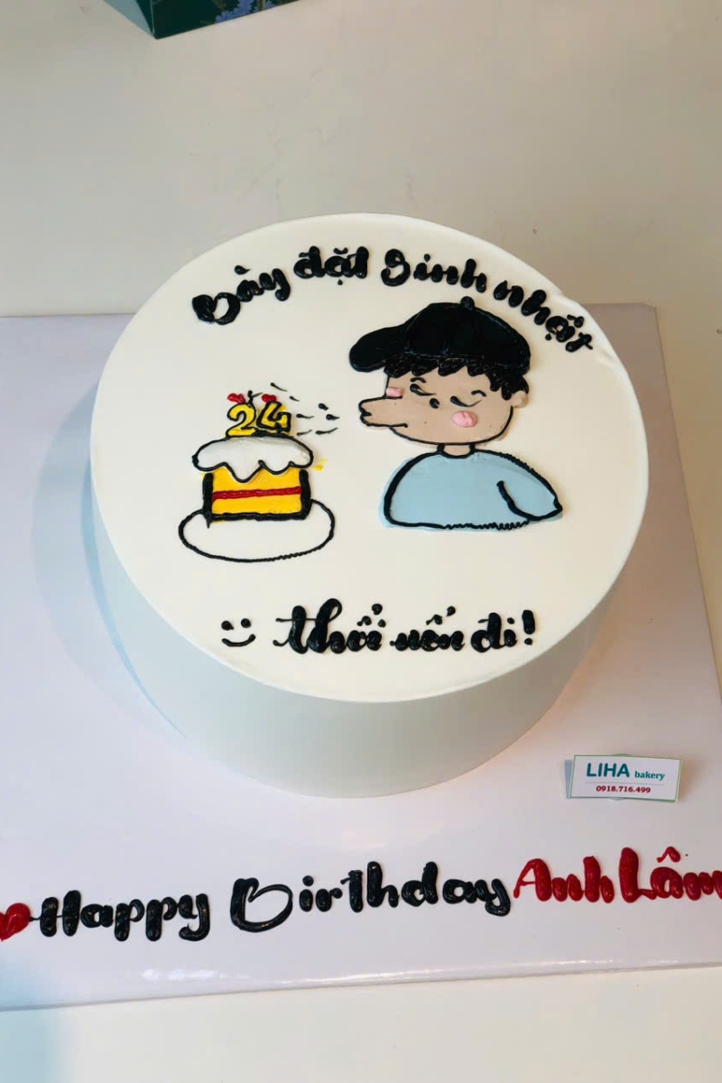 Mẫu bánh chân dung chibi vui nhộn 1