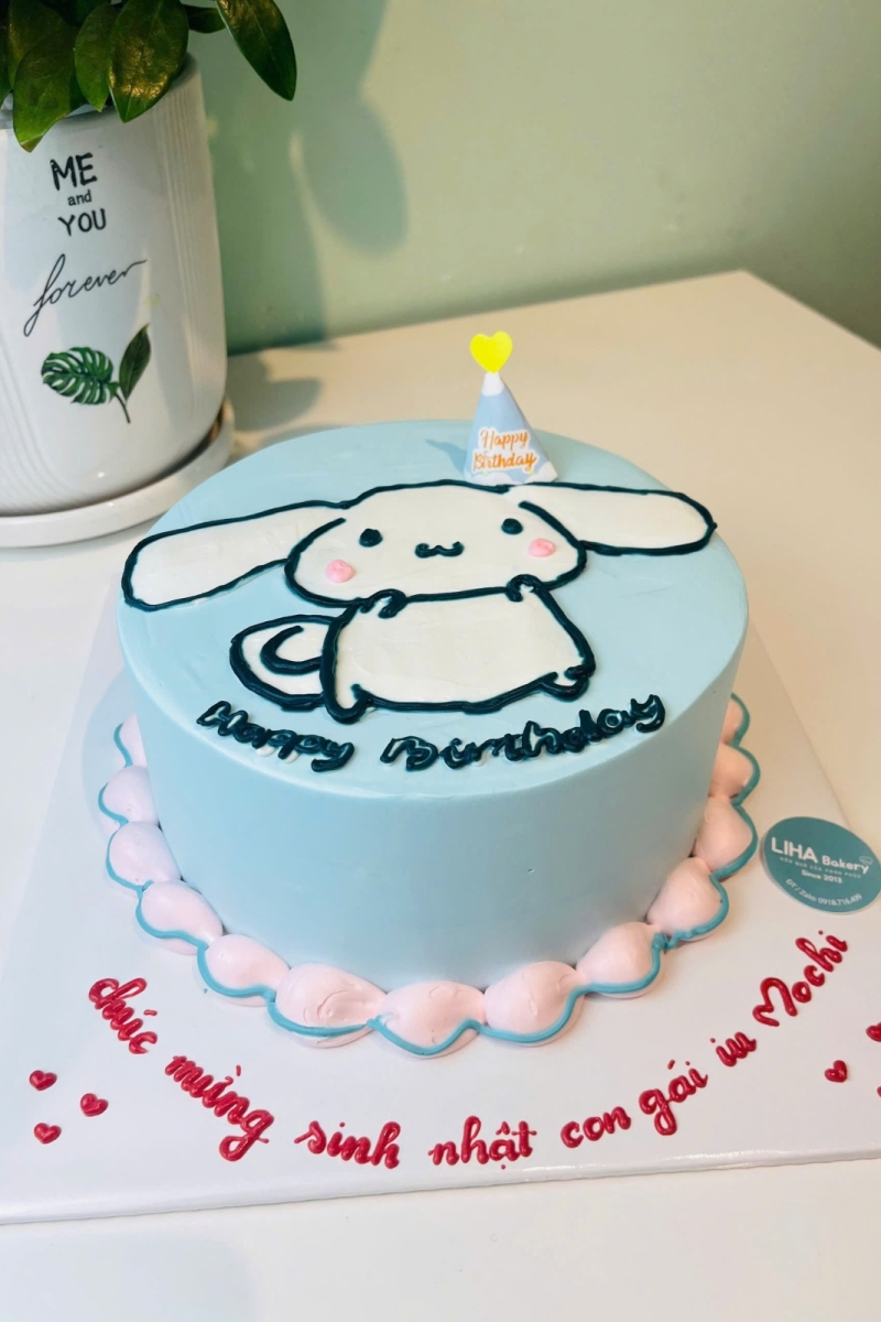 Bánh kem thỏ trắng cute