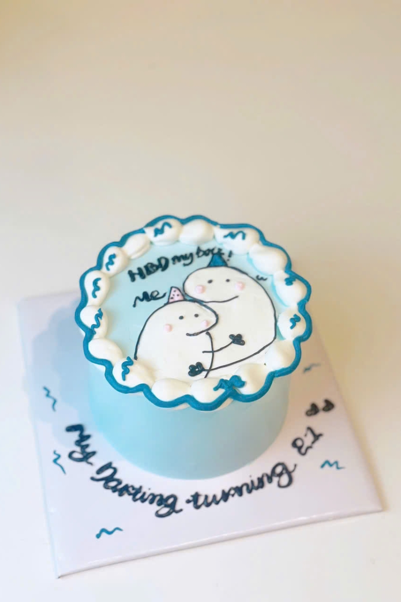 Bánh kem vẽ chibi