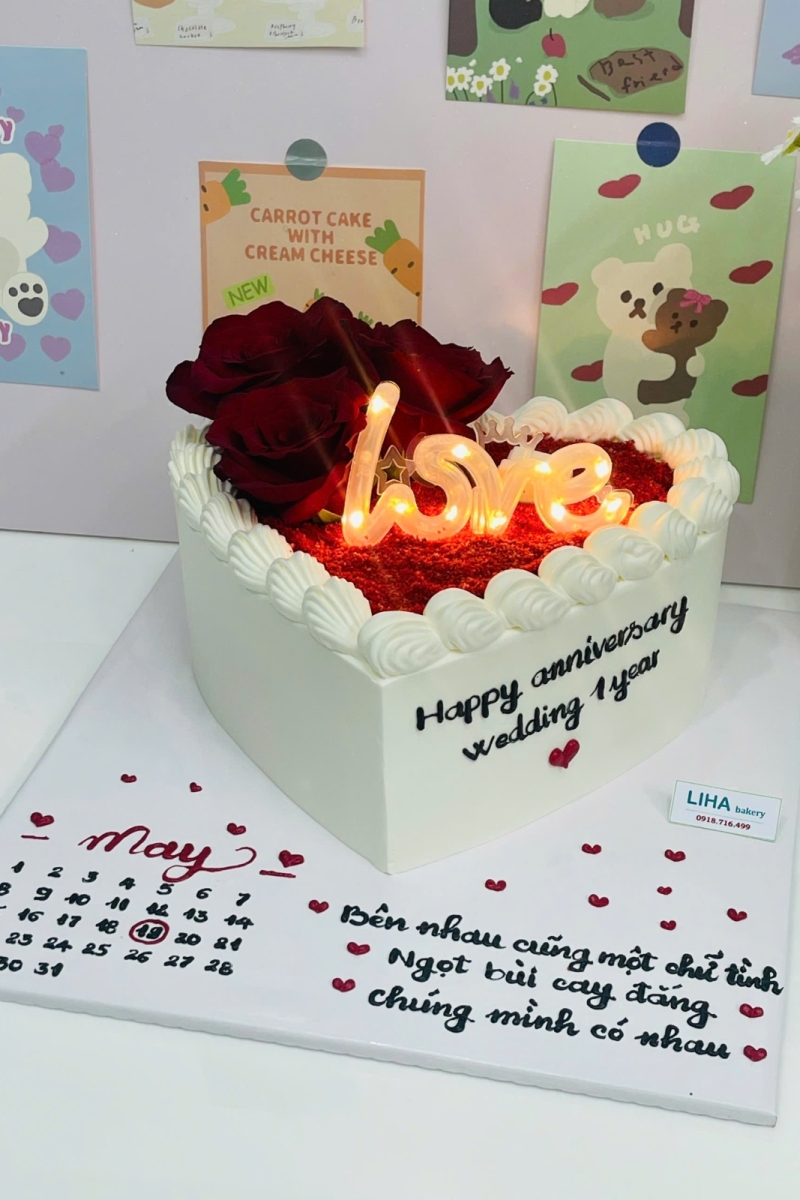 Mẫu bánh trái tim