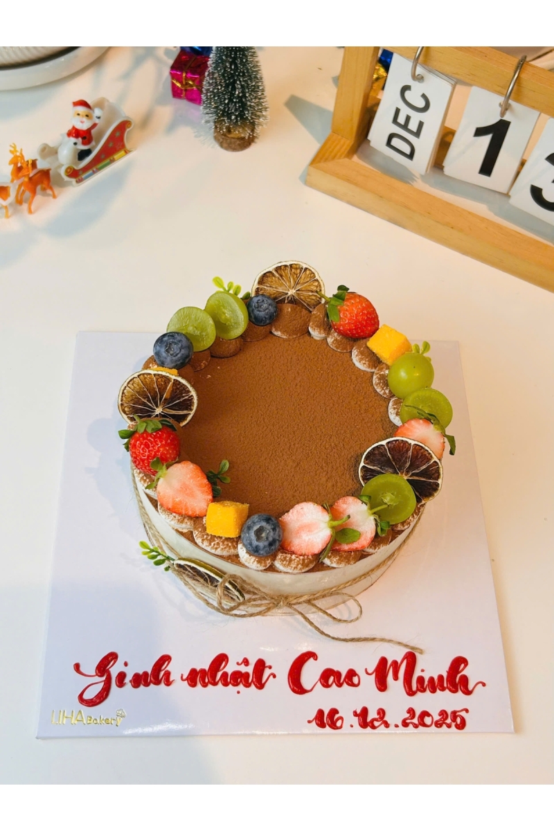 Bánh kem Tiramisu tròn mẫu 1