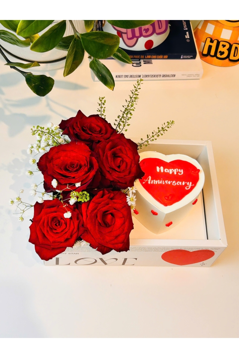 Sét Bánh và hoa hồng đơn sắc