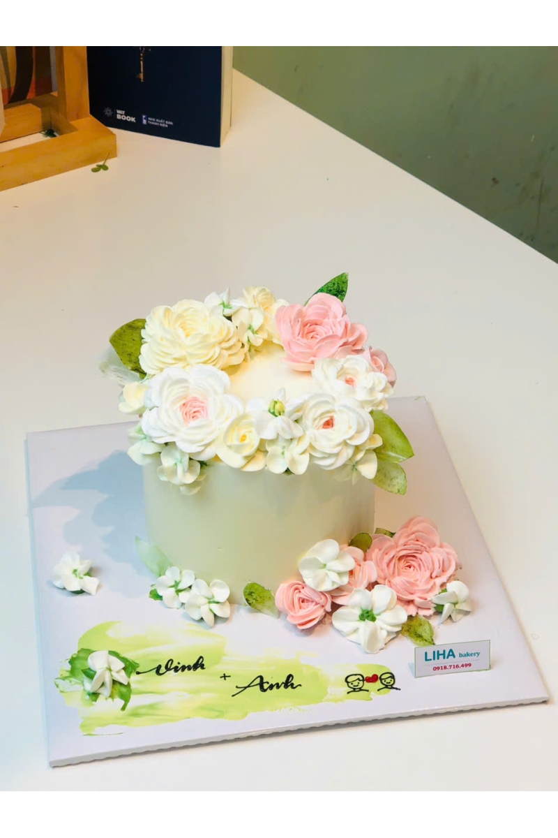 Bánh mẫu hoa theo yêu cầu