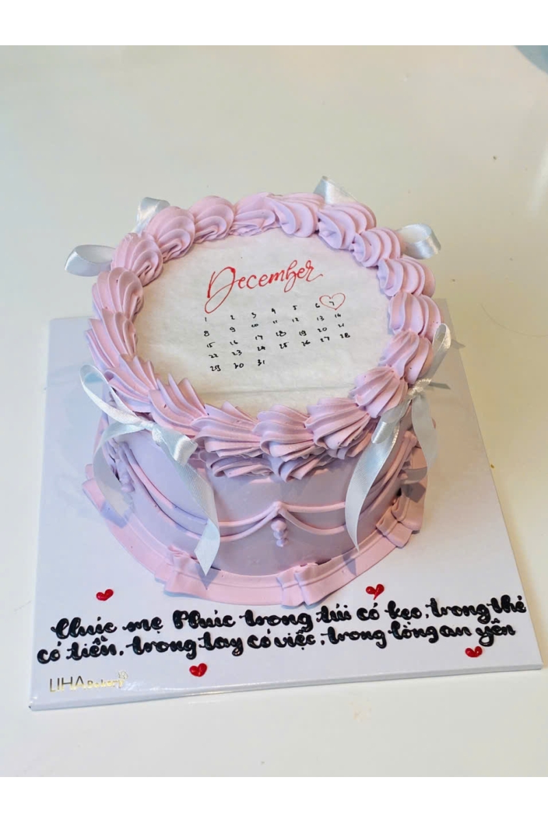 Bánh kem đốt tròn mẫu 6