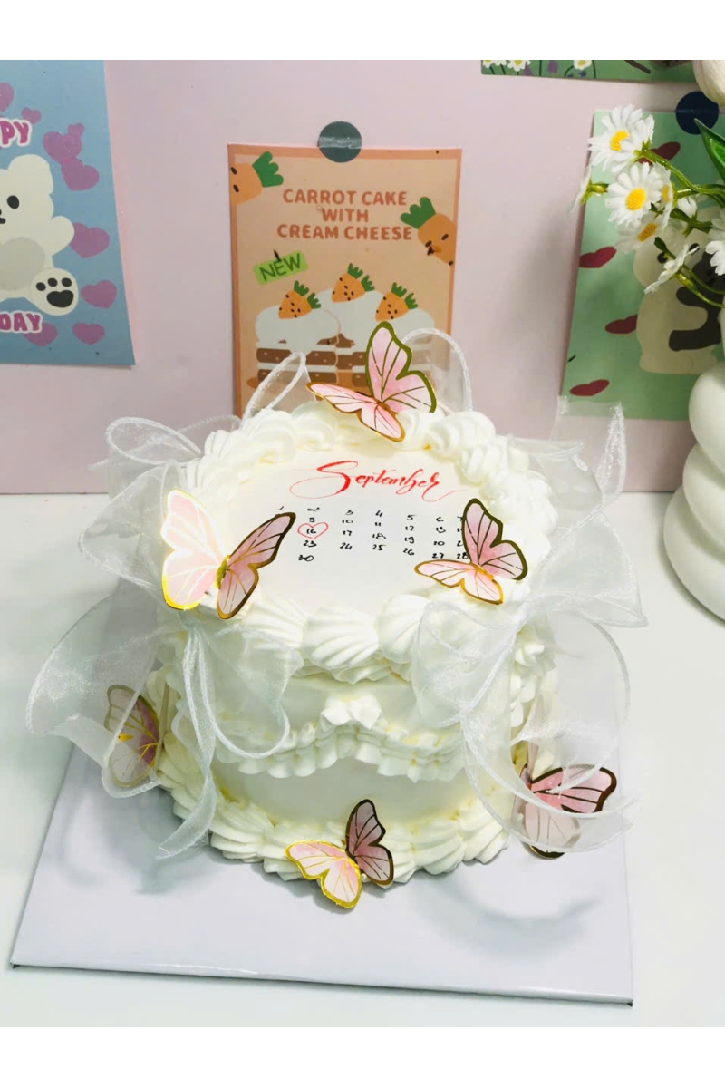 Bánh kem đốt tròn mẫu 6