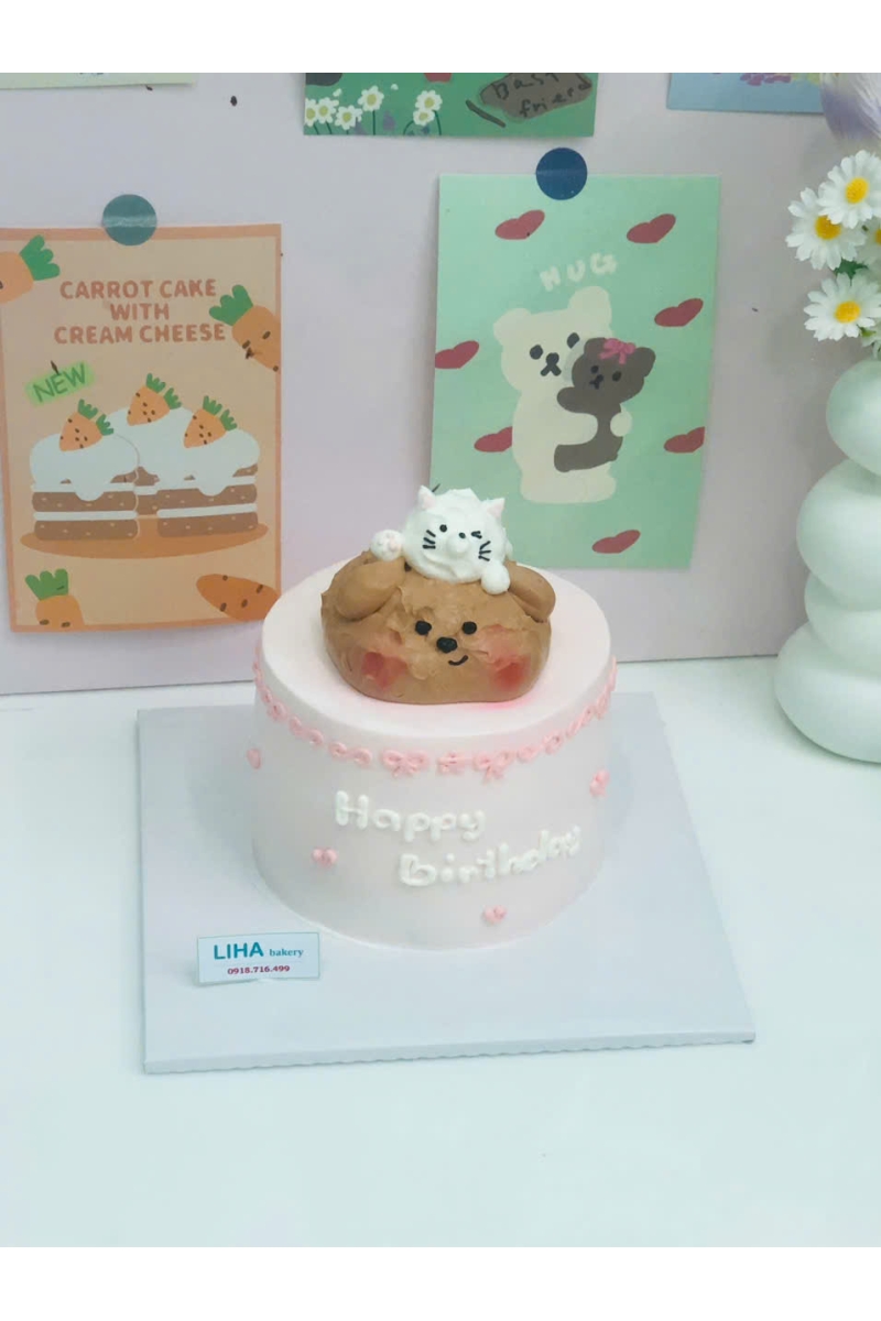 Bánh kem mẫu gấu cute