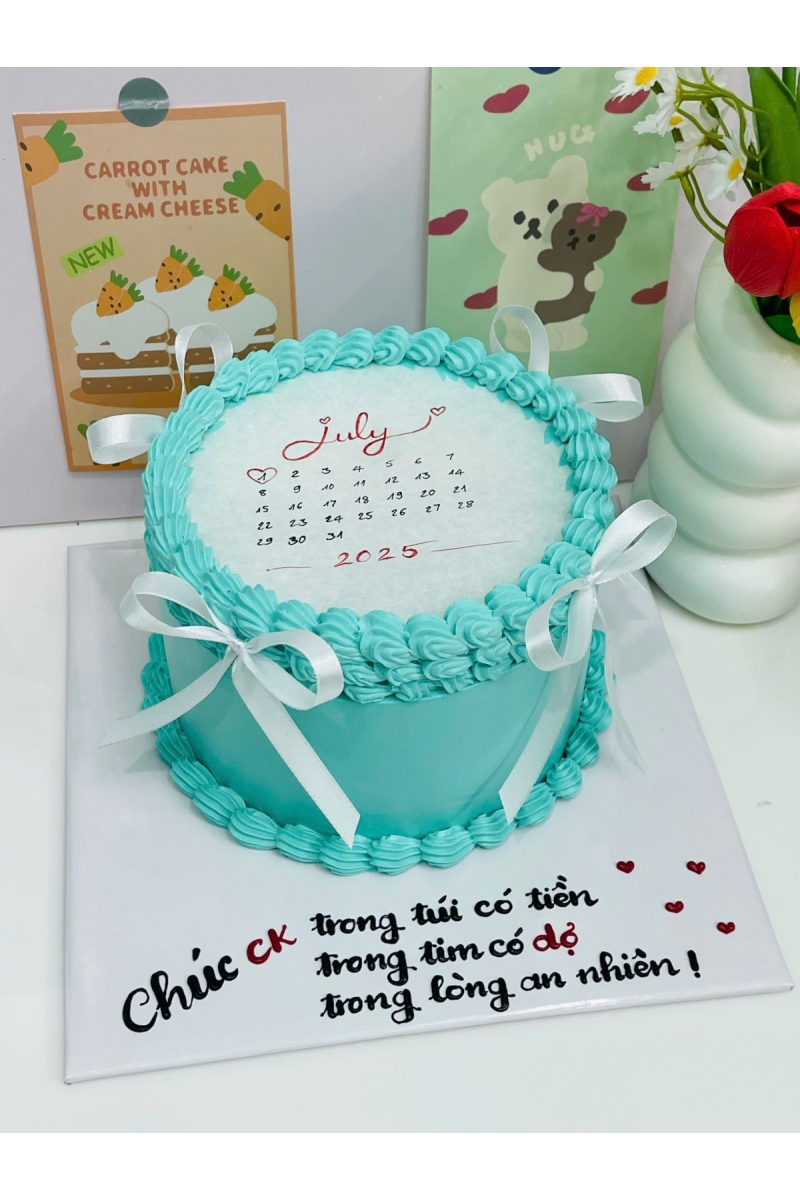 Bánh kem đốt rút tiền mẫu tròn