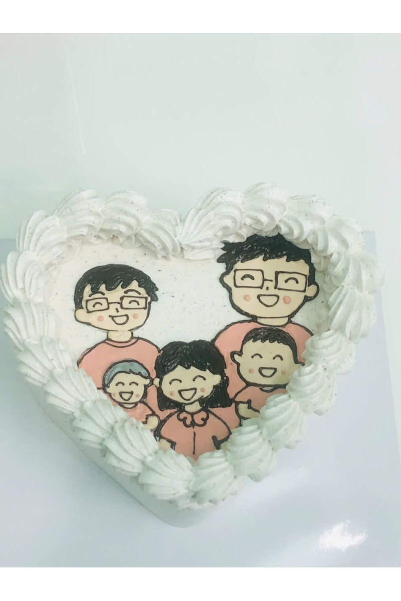 Bánh kem đốt hình vẽ