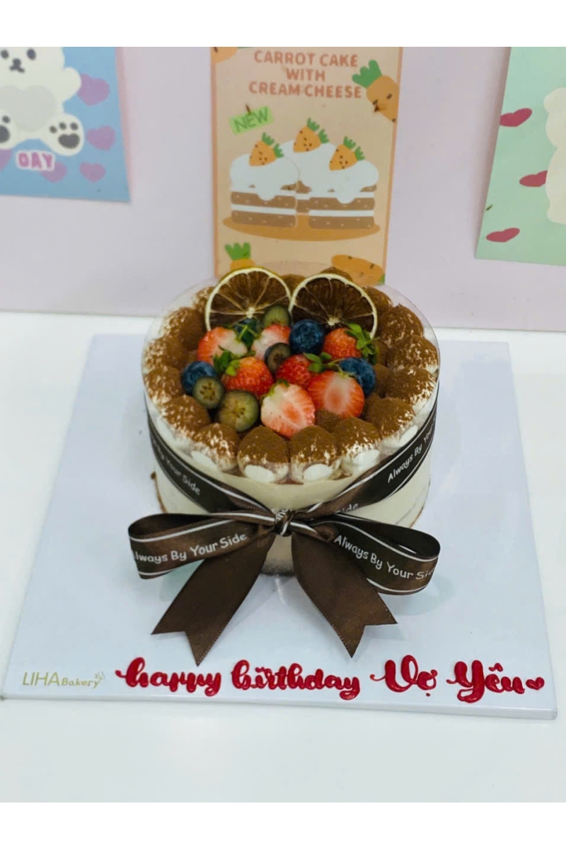 Bánh kem Tiramisu tròn mẫu 1