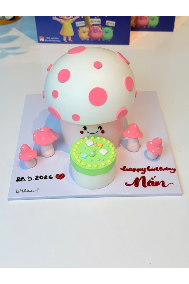bánh kem nấm 