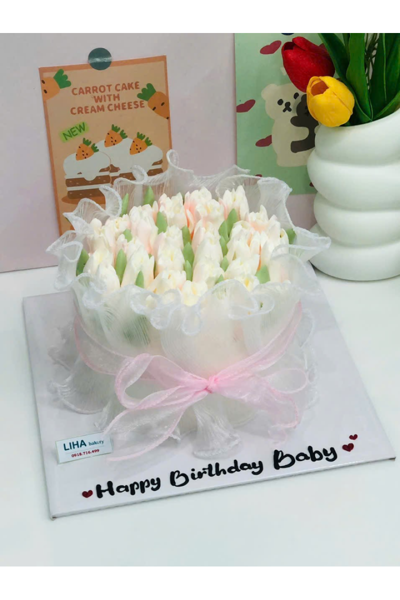 Mẫu bánh hoa tulip