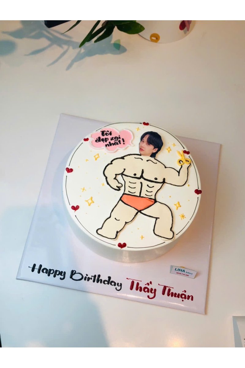Mẫu bánh chân dung chibi vui nhộn