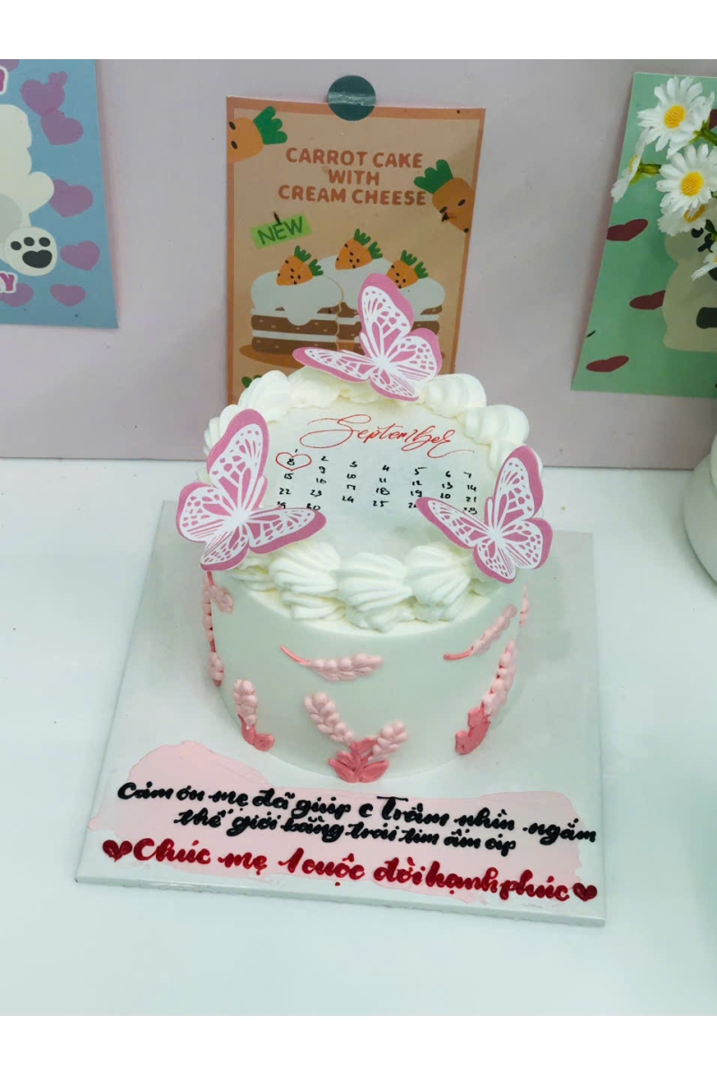 Bánh kem đốt tròn mẫu 2