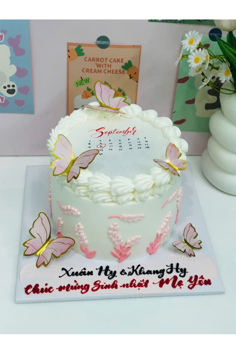 Bánh kem đốt tròn mẫu 2