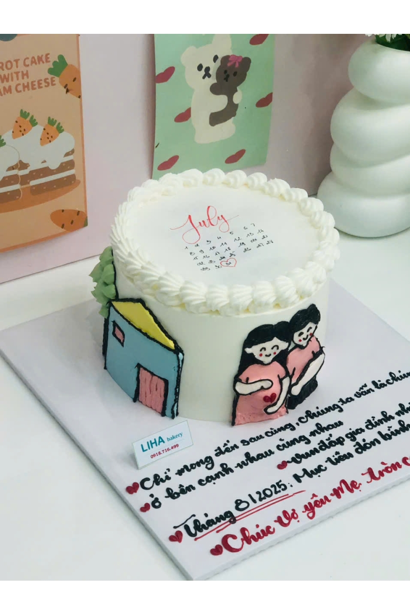 Bánh kem đốt tròn mẫu 3