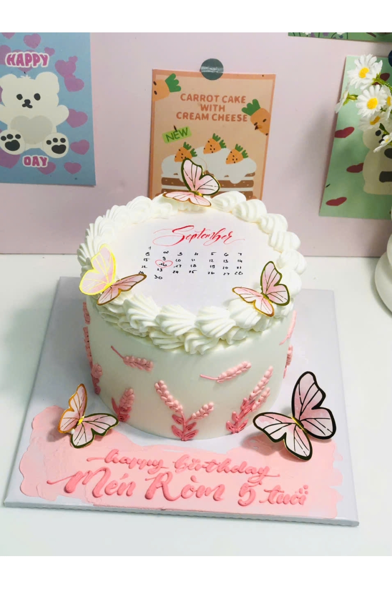 Bánh kem đốt tròn mẫu 2