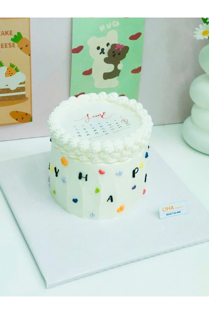 Bánh kem đốt tròn mẫu 1
