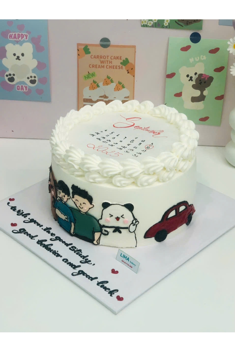 Bánh kem đốt tròn mẫu 3