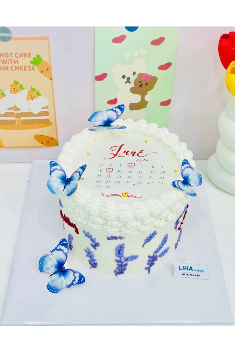 Bánh kem đốt tròn mẫu 2