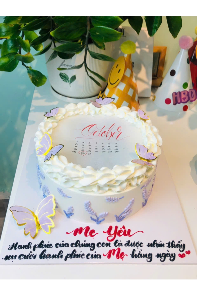 Bánh kem đốt tròn mẫu 2