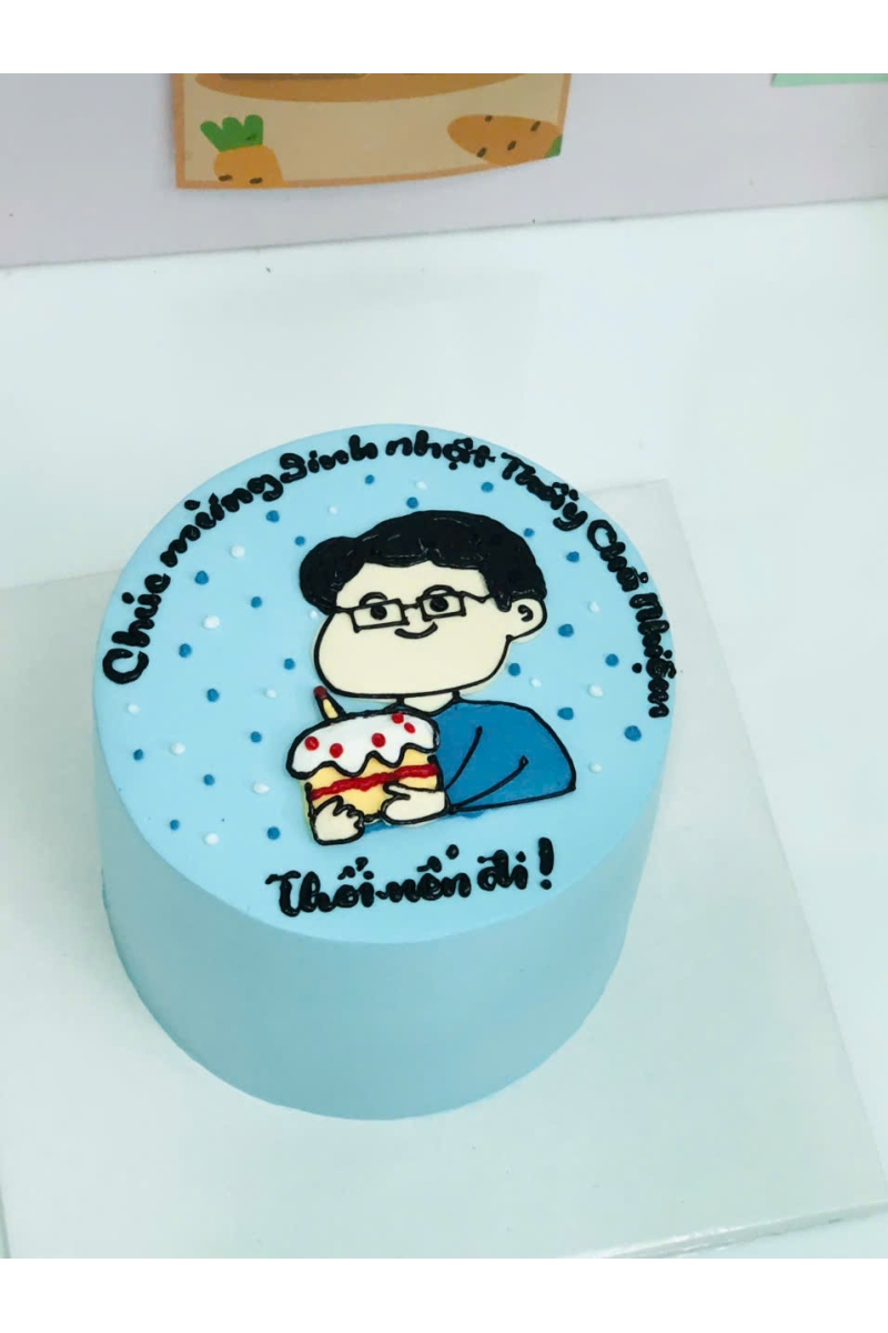 Mẫu bánh chân dung chibi vui nhộn