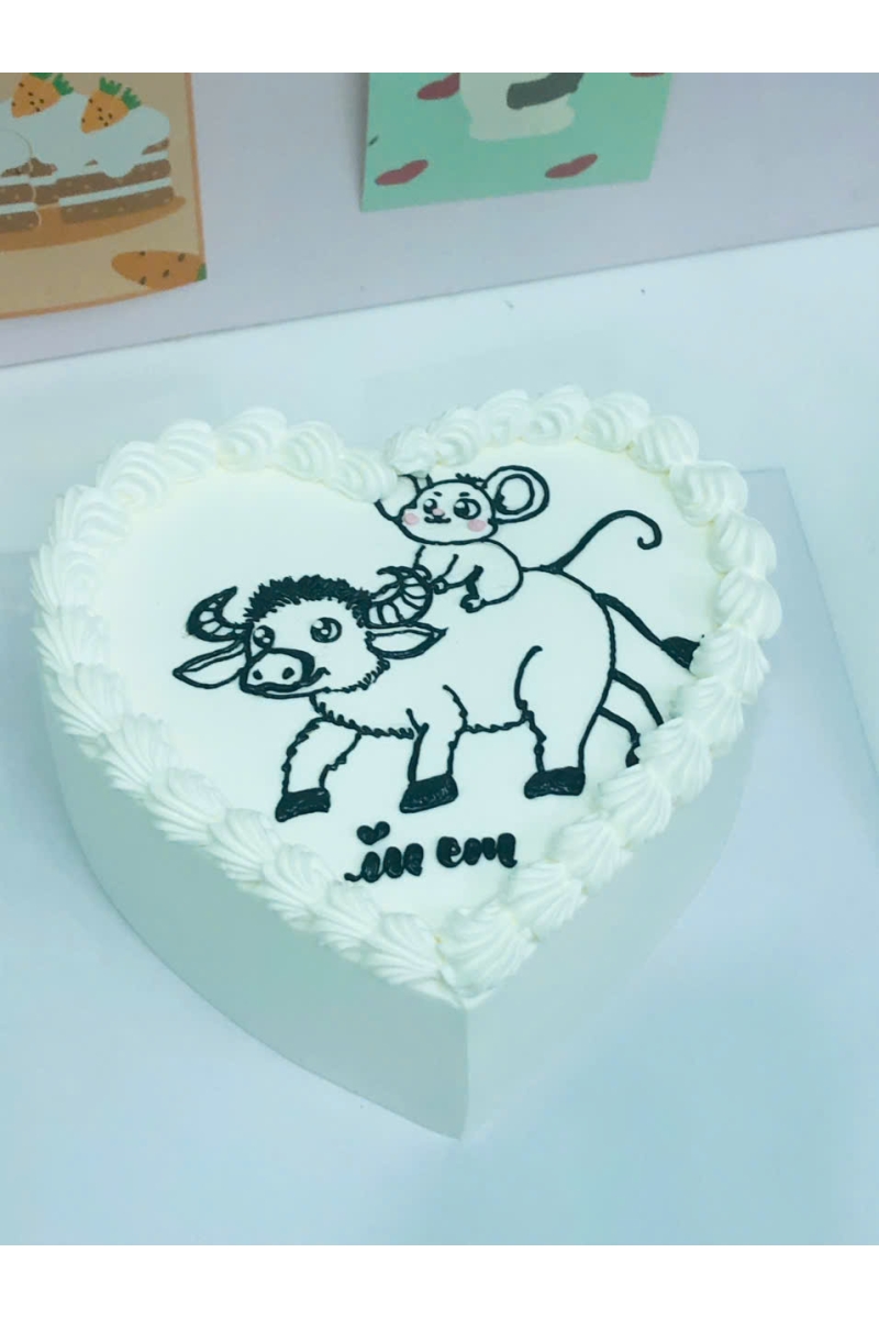 Bánh kem đốt hình vẽ