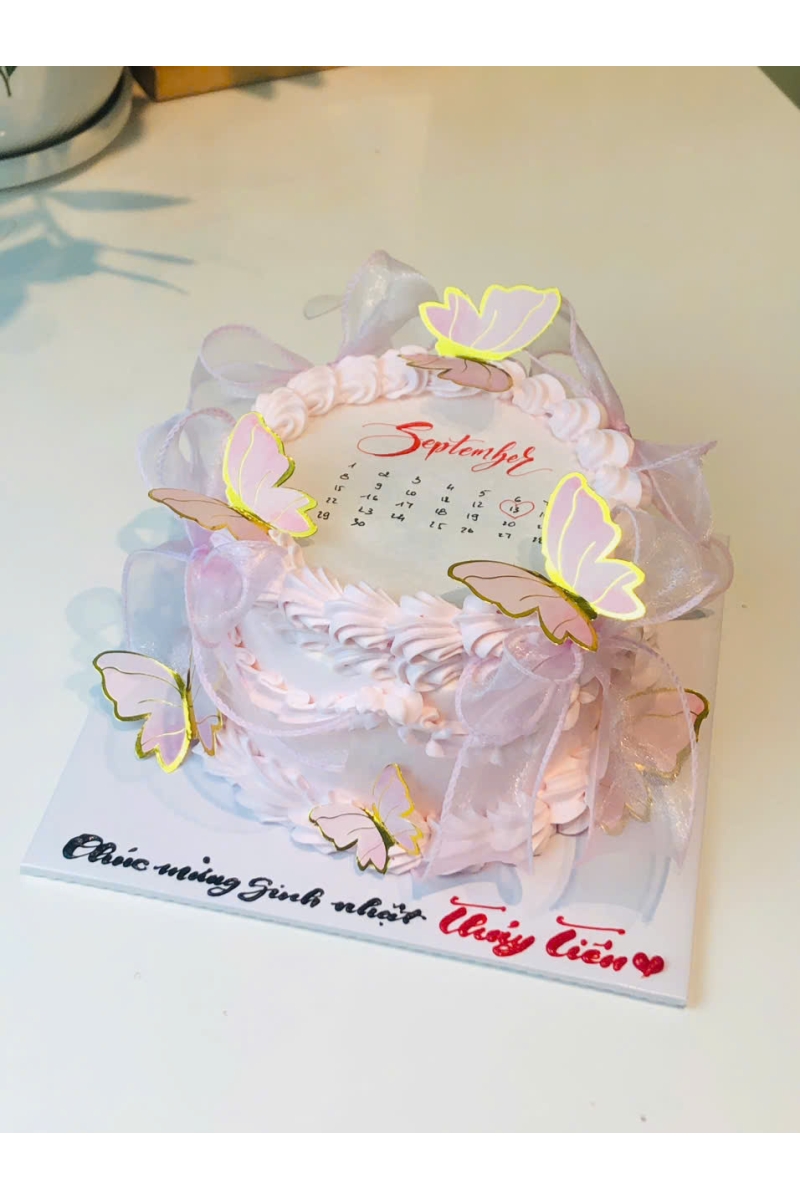 Bánh kem đốt tròn mẫu 6