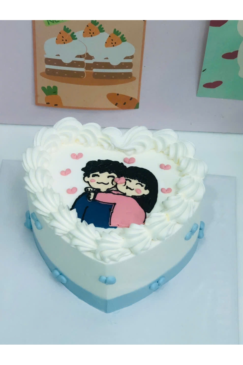 Bánh kem đốt hình vẽ