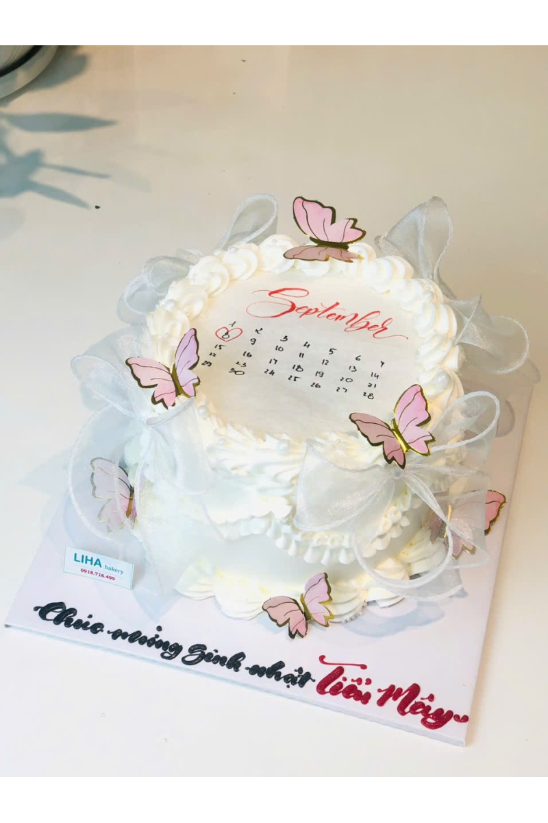 Bánh kem đốt tròn mẫu 6