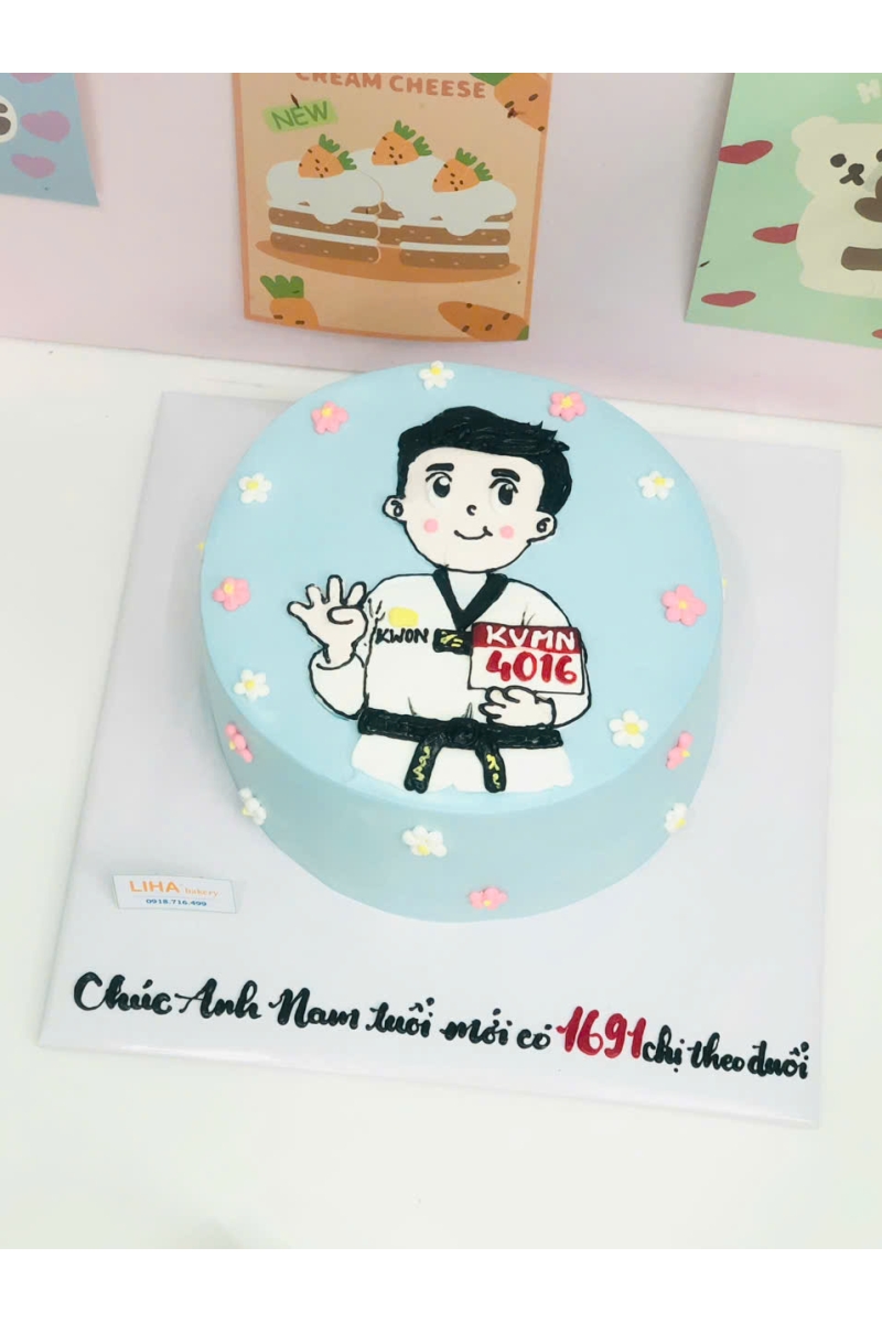 Mẫu bánh chân dung chibi