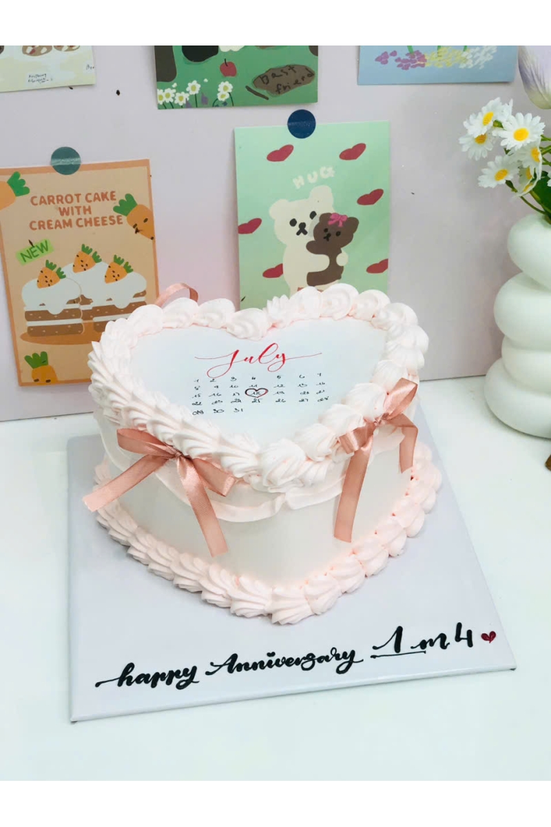 Bánh kem đốt trái tim mẫu 2