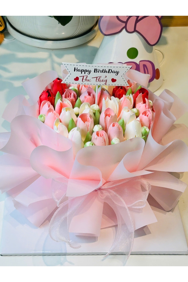 Mẫu bánh hoa tulip
