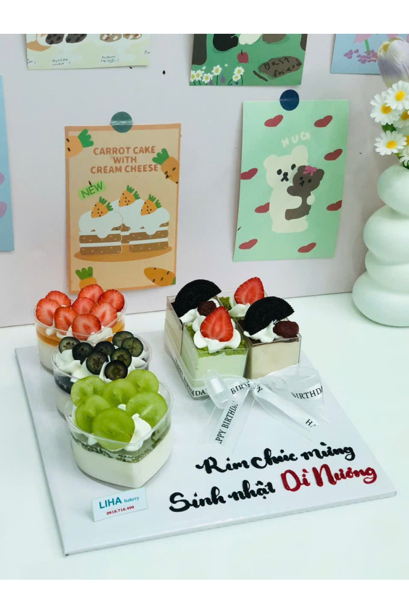 Set bánh 3 panacotta và 4 tiramisu