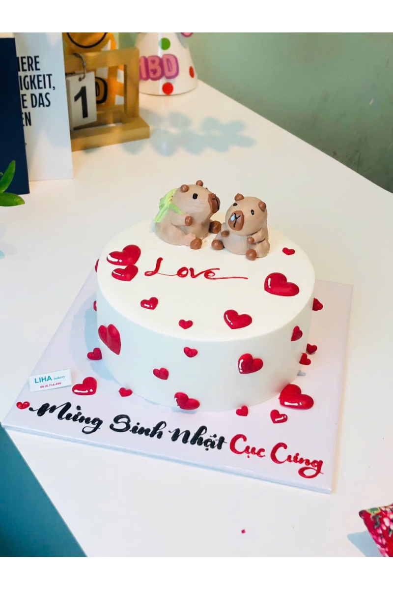 Mẫu capybara size 20 - nhân chocolate