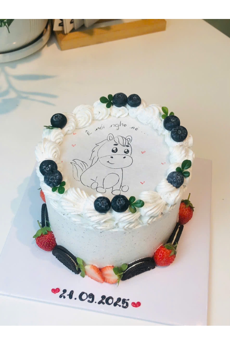 Bánh kem đốt tròn mẫu 9